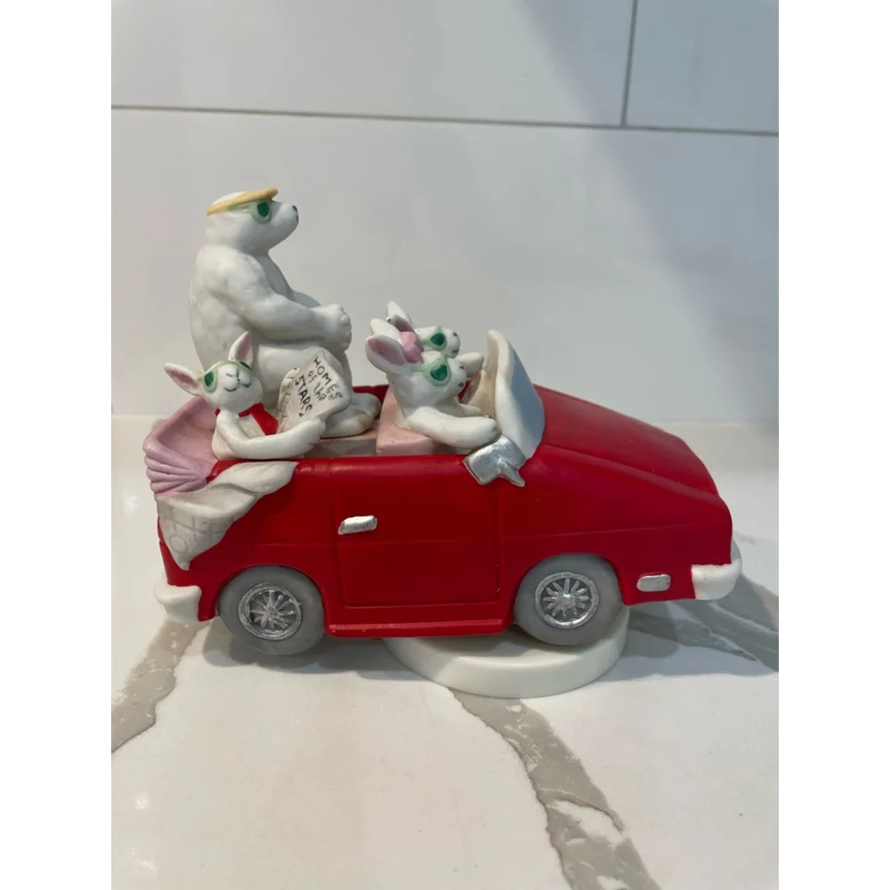Schmid Norman Rockwell On Top Of The World Music Box Animals in Car Hollywood - Picture 4 of 10